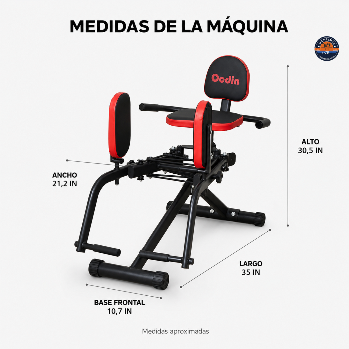 Máquina Ocdin Abductora y Aductora de Cadera 2 en 1