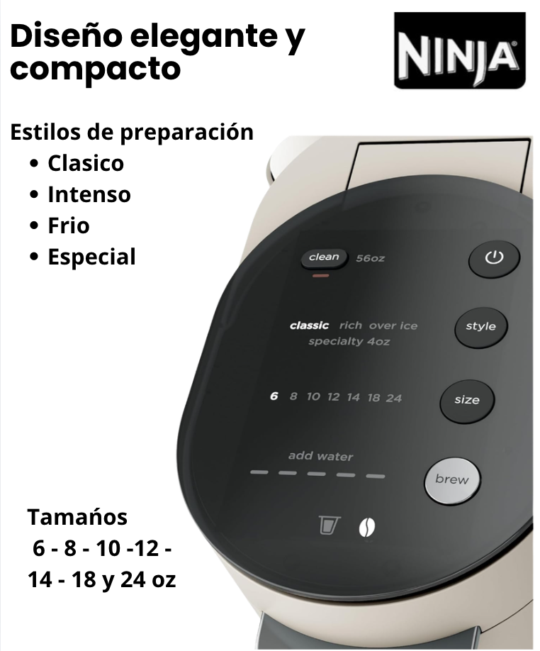 Cafetera Ninja Pods & Grounds PB051 para cápsulas y café molido