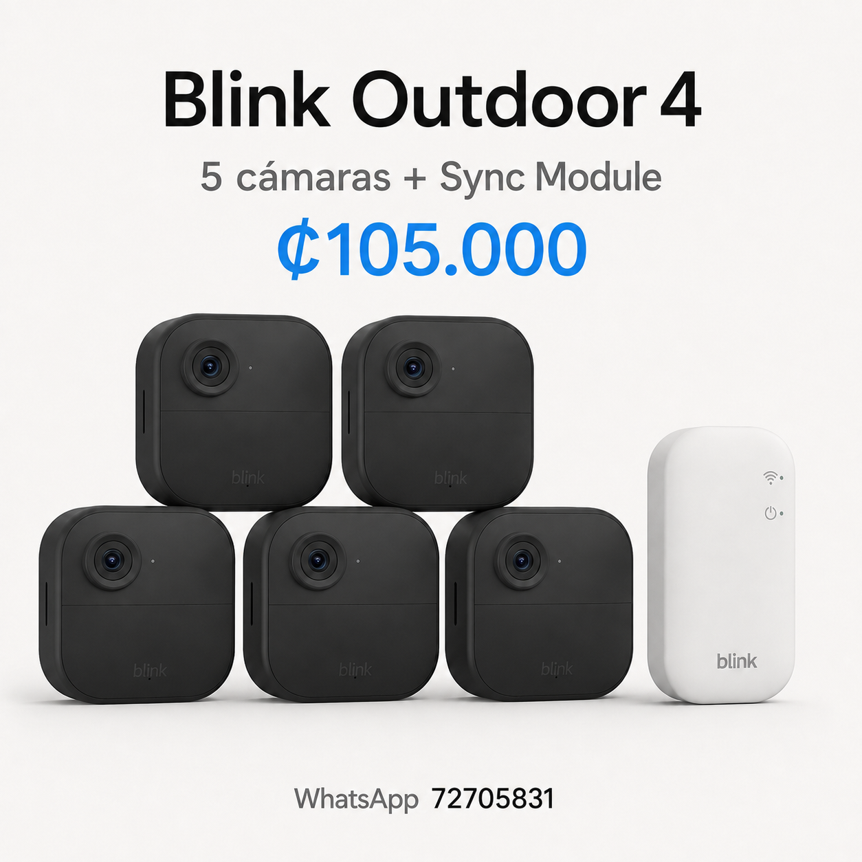 Blink Outdoor 4 Cámara de Seguridad Inalámbrica con Sync Module