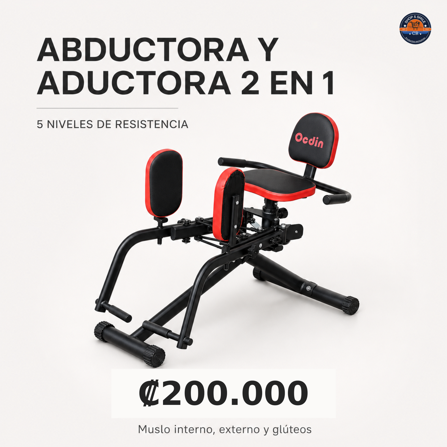 Máquina Ocdin Abductora y Aductora de Cadera 2 en 1