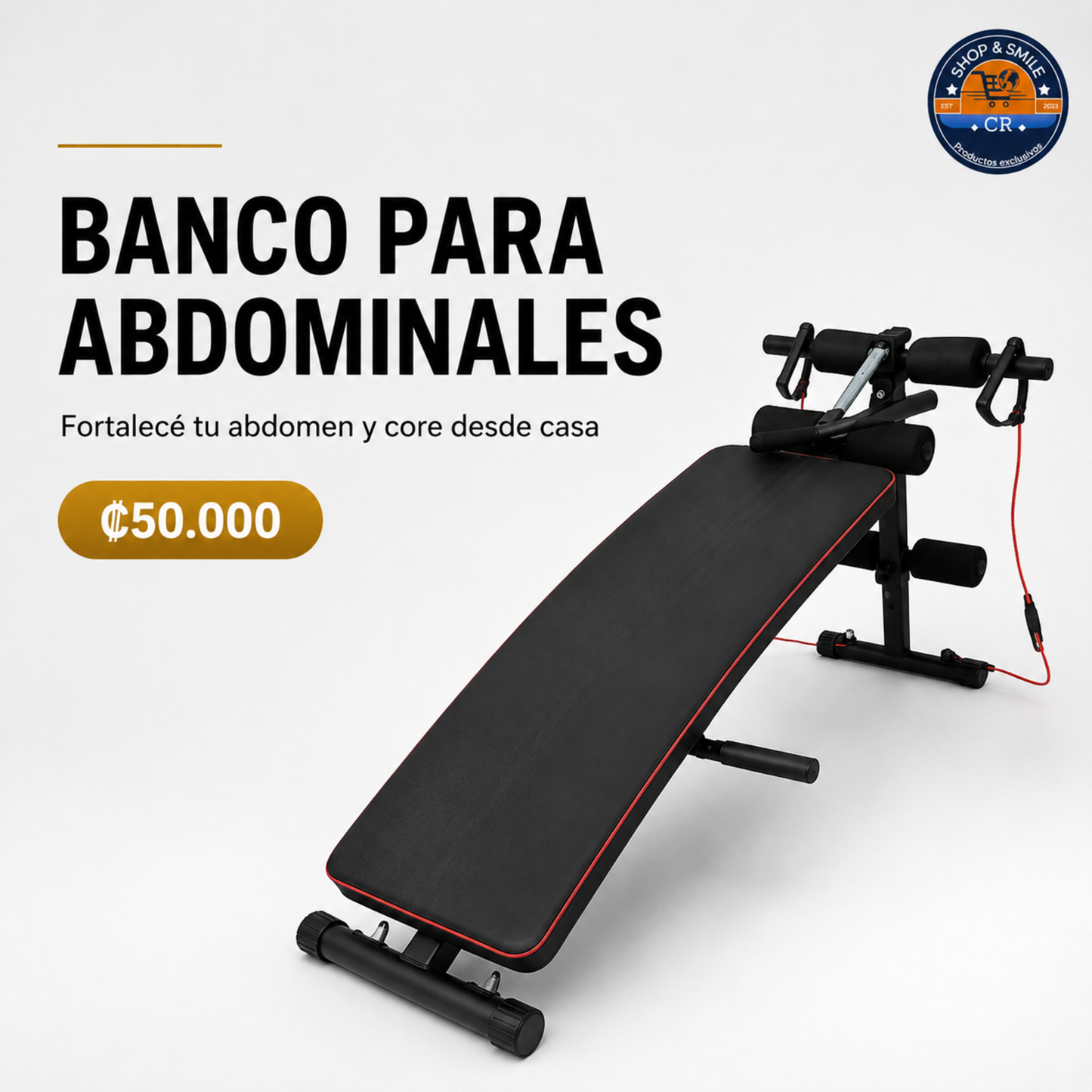 Banco multifuncional ajustable para abdominales