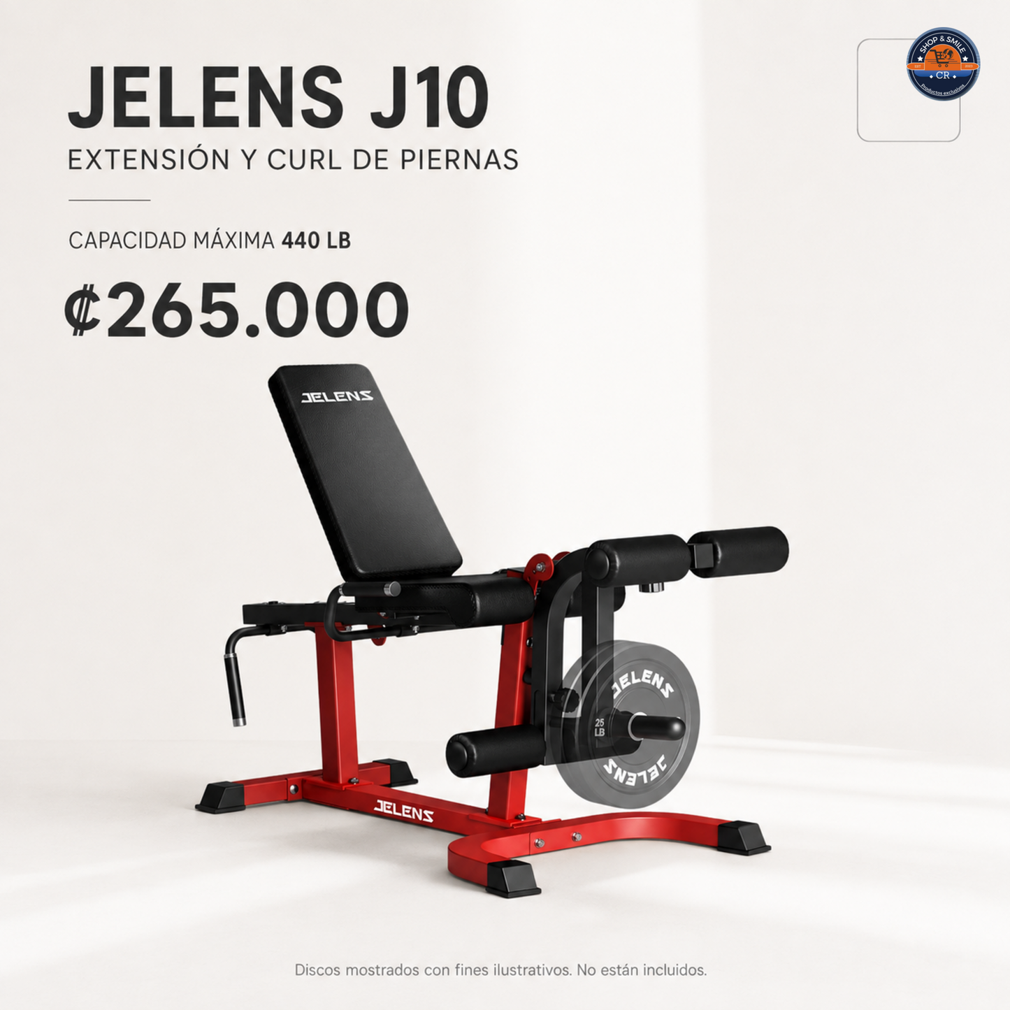 Máquina JELENS J10 para extensión y curl de piernas
