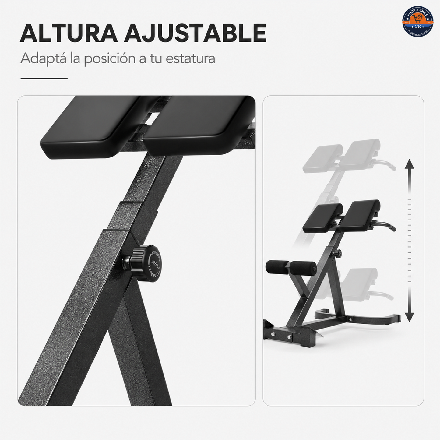 Silla romana ajustable para hiperextensiones