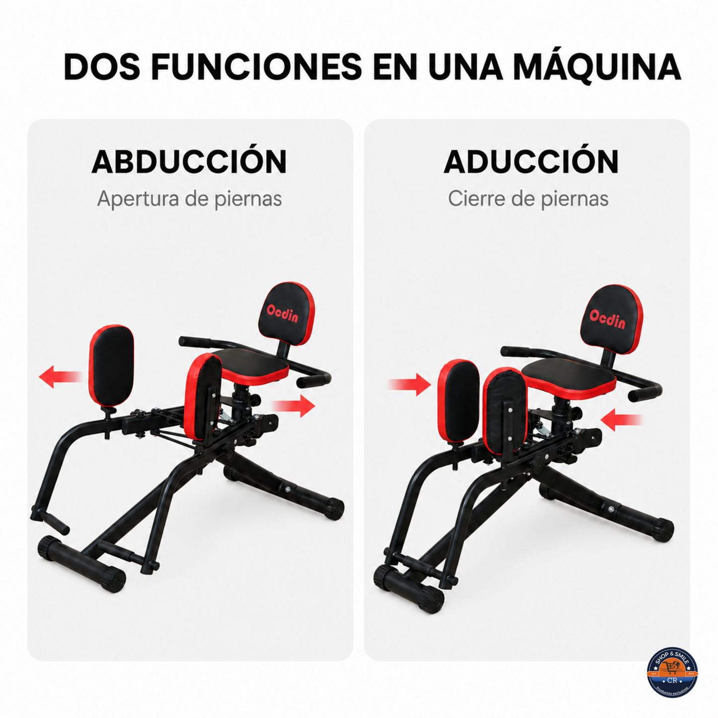 Máquina Ocdin Abductora y Aductora de Cadera 2 en 1