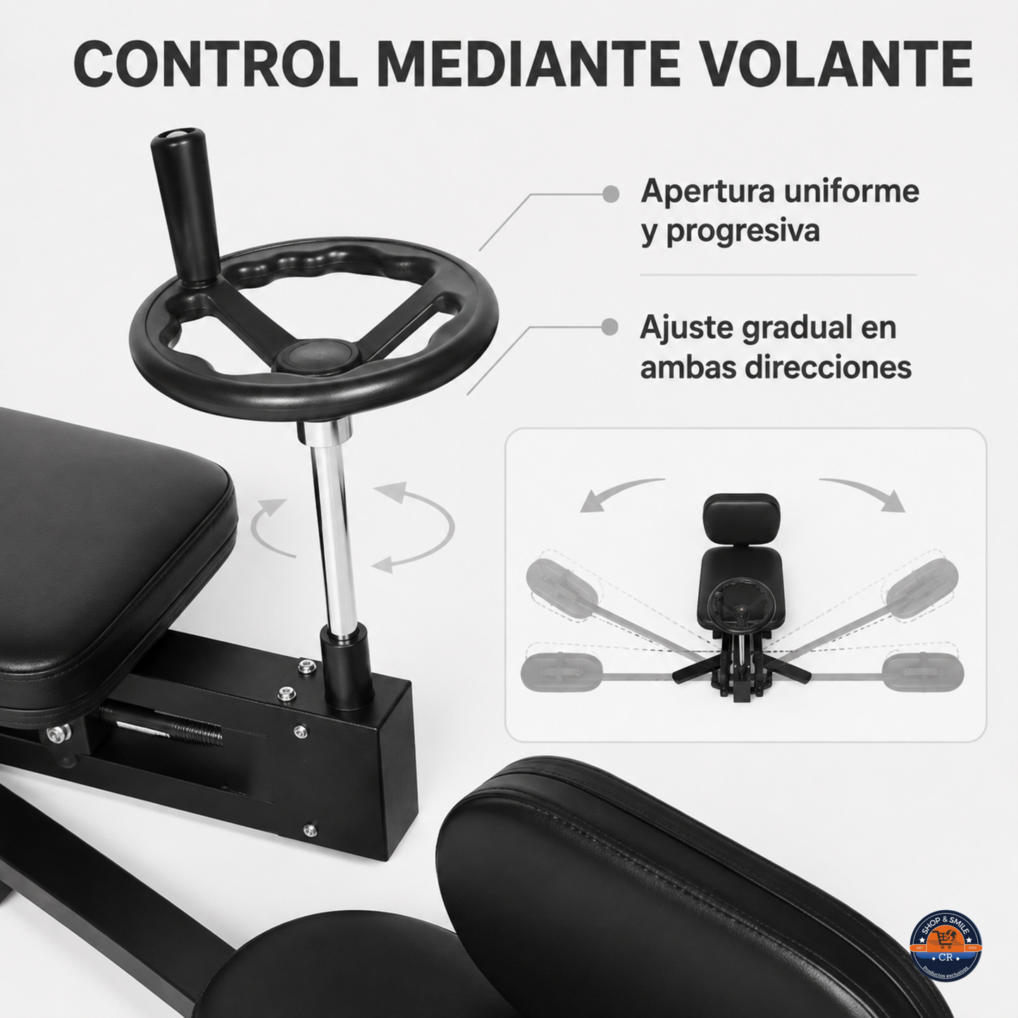 Estirador profesional de piernas MuscleForge 180° ajustable