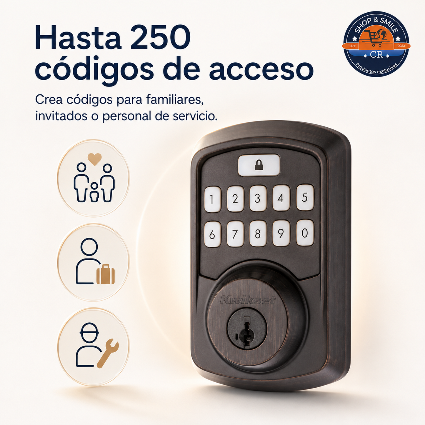 Kwikset Aura – Cerradura Electrónica Inteligente Bluetooth con Teclado