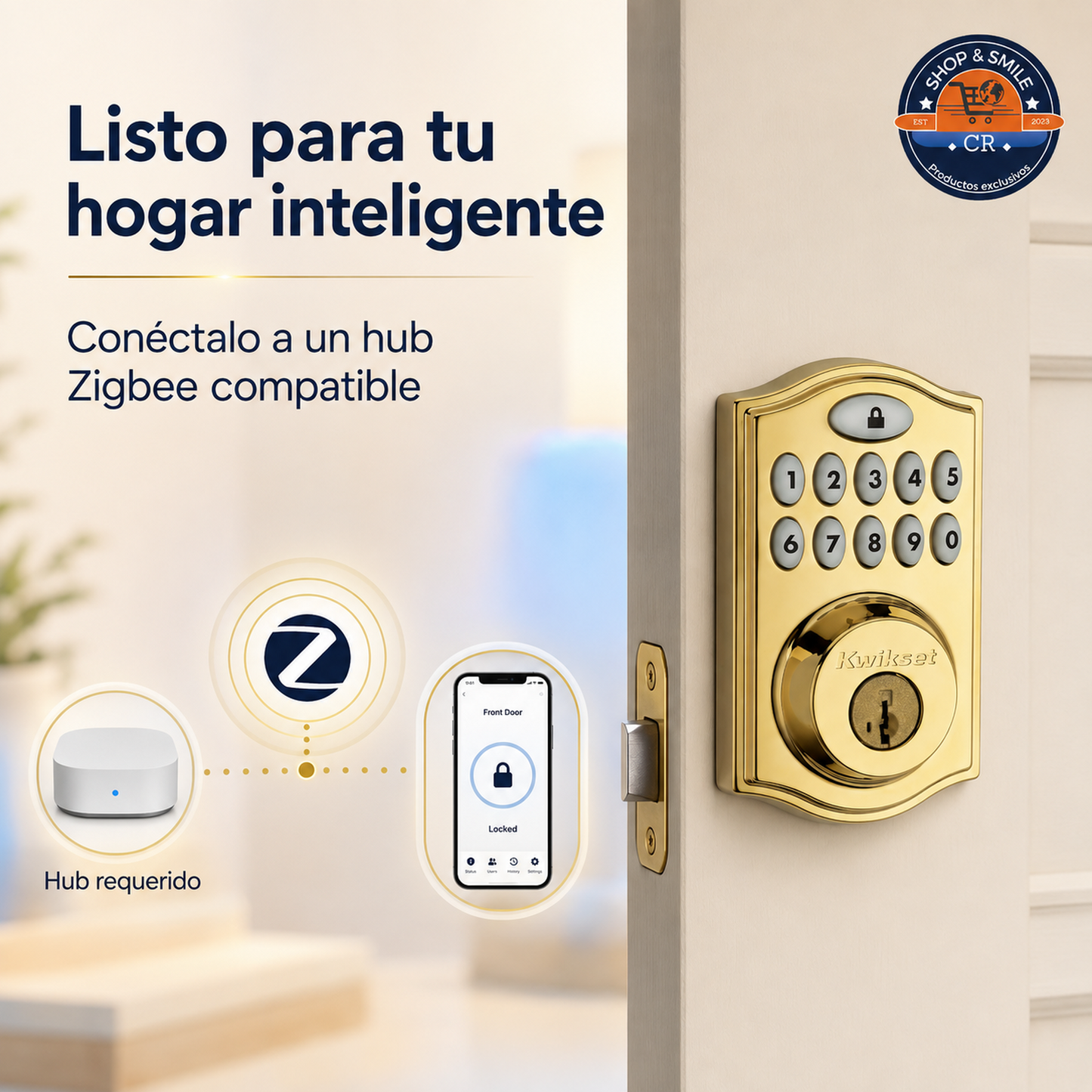 Kwikset SmartCode 914 – Cerradura Electrónica Zigbee con Teclado