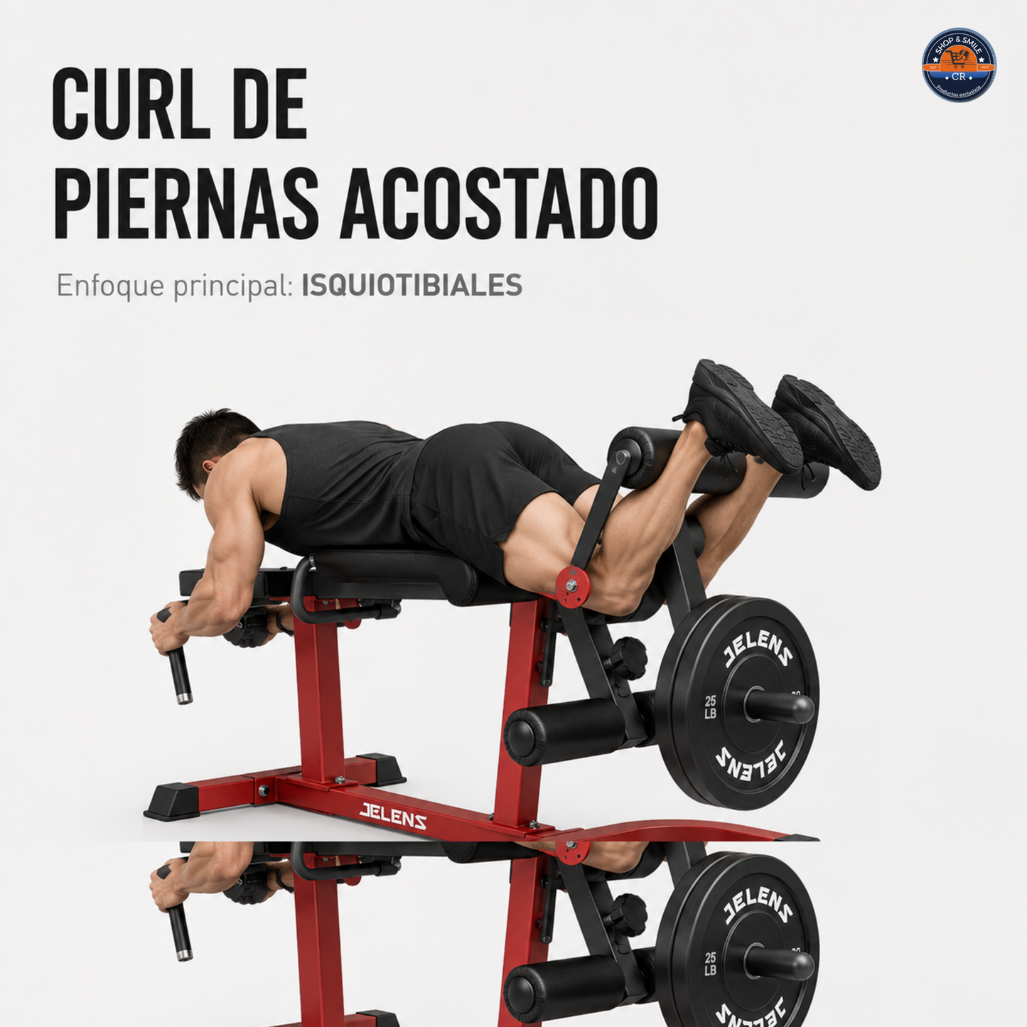 Máquina JELENS J10 para extensión y curl de piernas