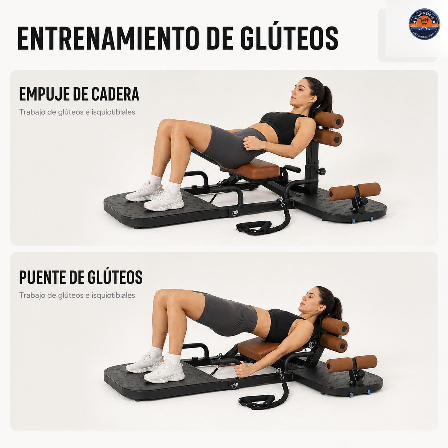 Máquina Soozier Plegable para Sentadilla Sissy y Empuje de Cadera