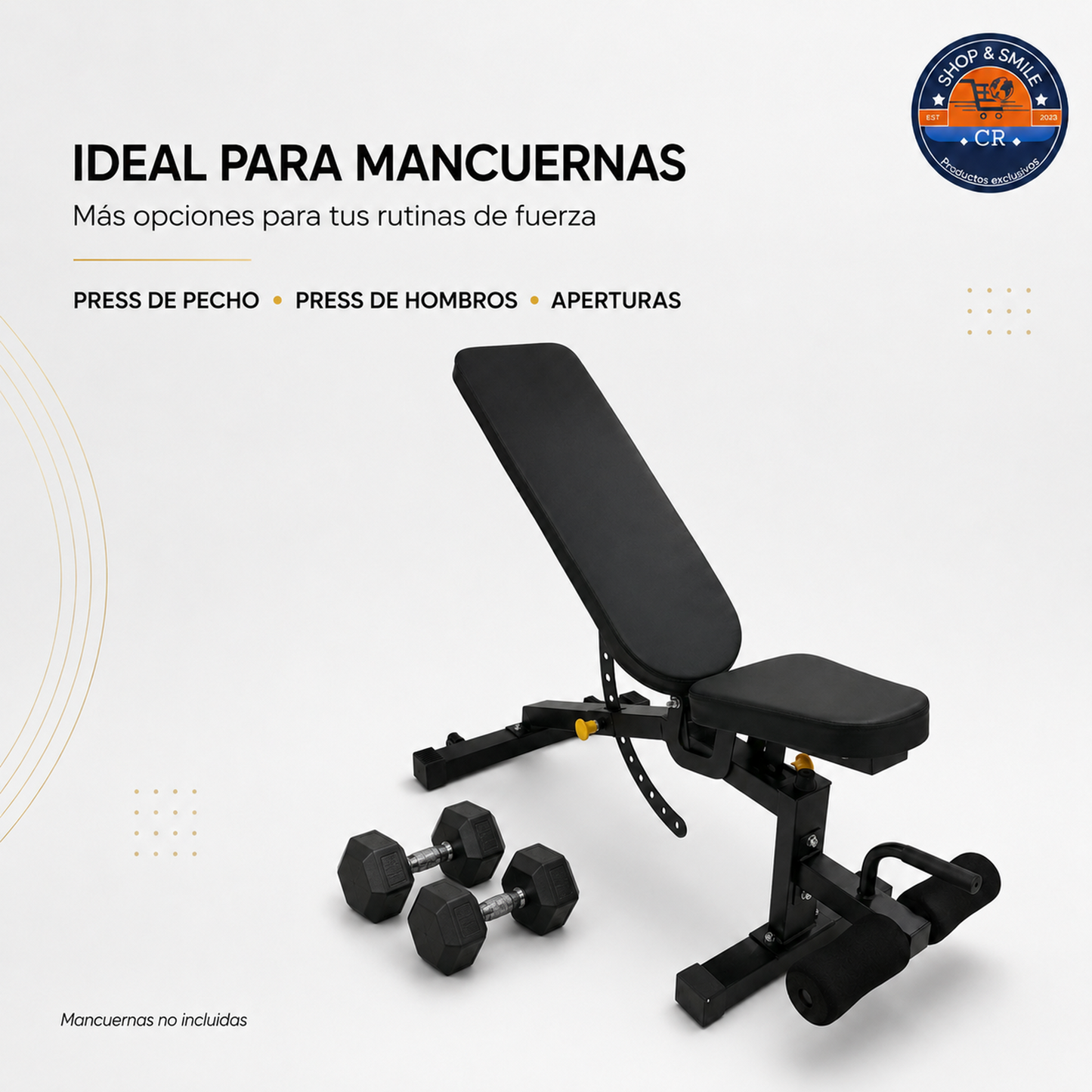 Banco multifuncional ajustable para entrenamiento