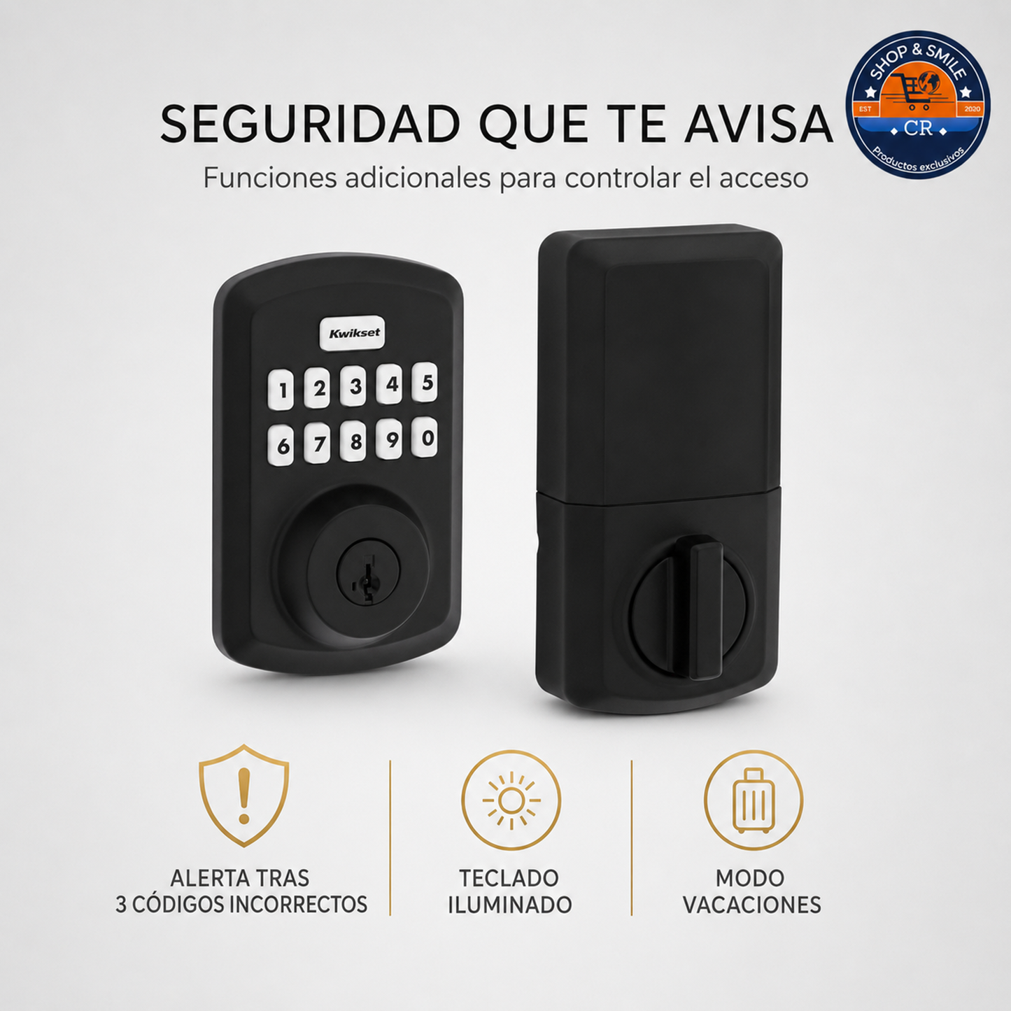 Kwikset Powerbolt 250 Transitional – cerradura electrónica con teclado