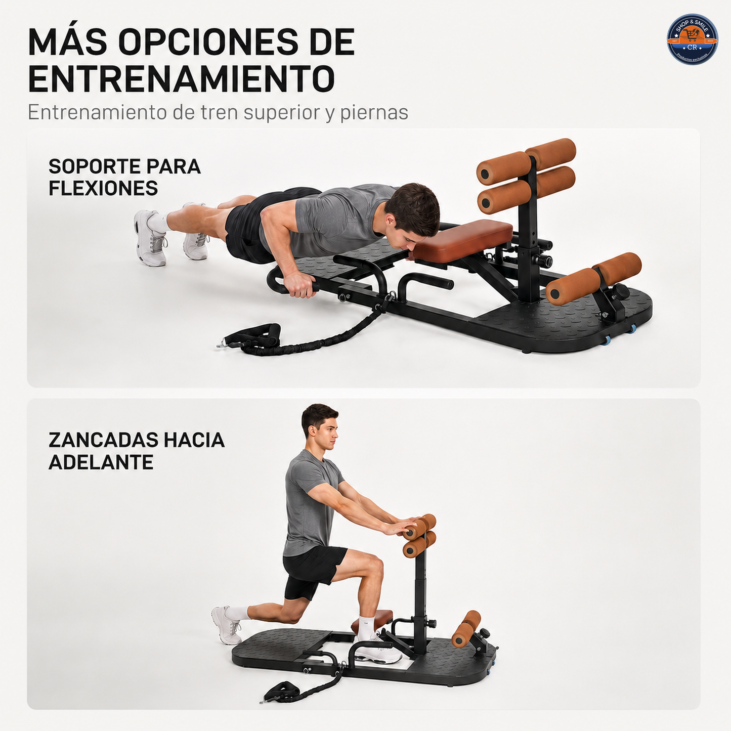 Máquina Soozier Plegable para Sentadilla Sissy y Empuje de Cadera