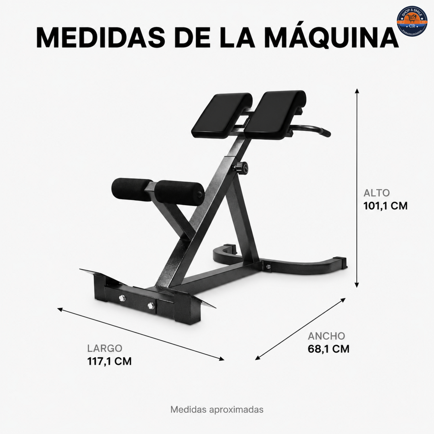 Silla romana ajustable para hiperextensiones