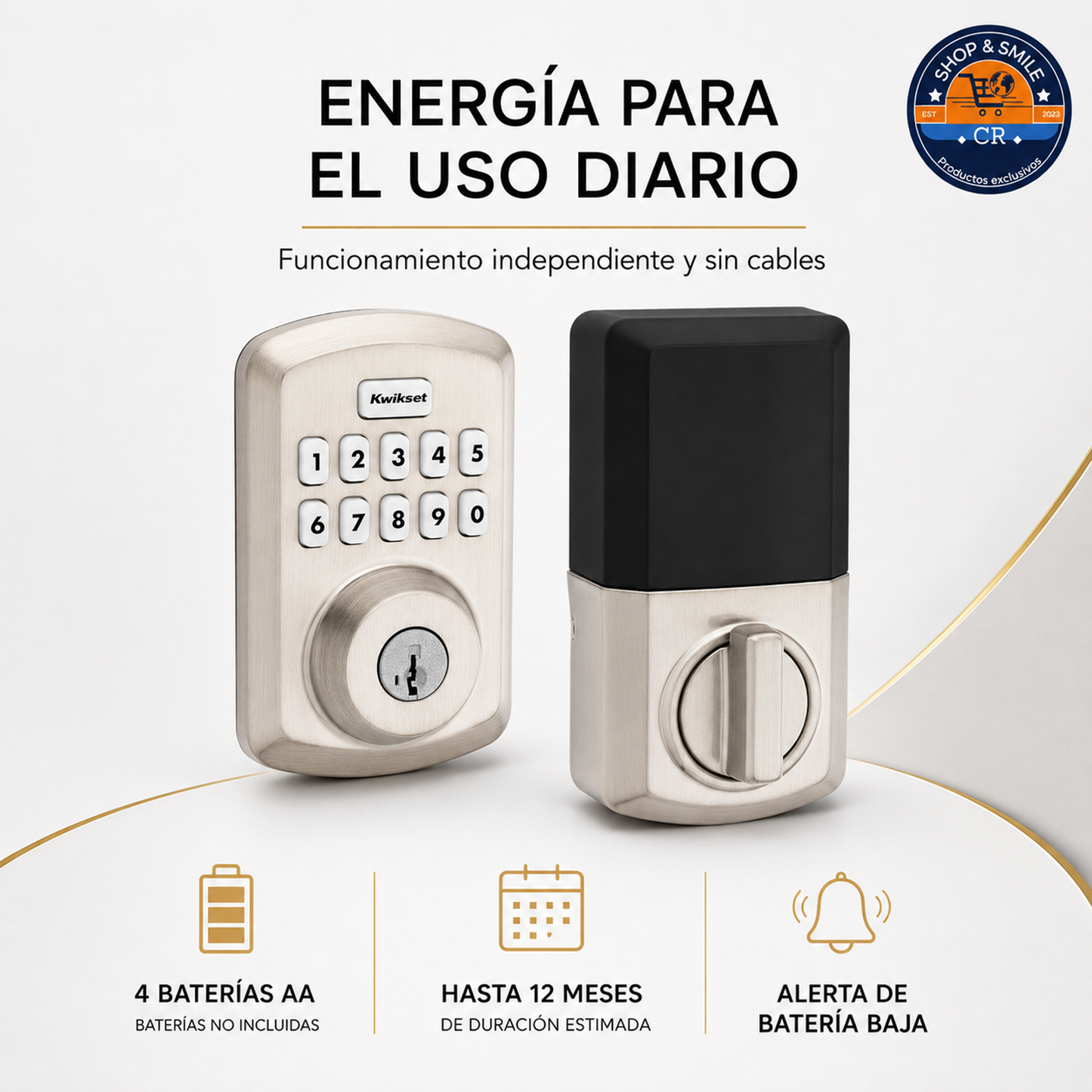 Kwikset Powerbolt 250 Transitional – cerradura electrónica con teclado
