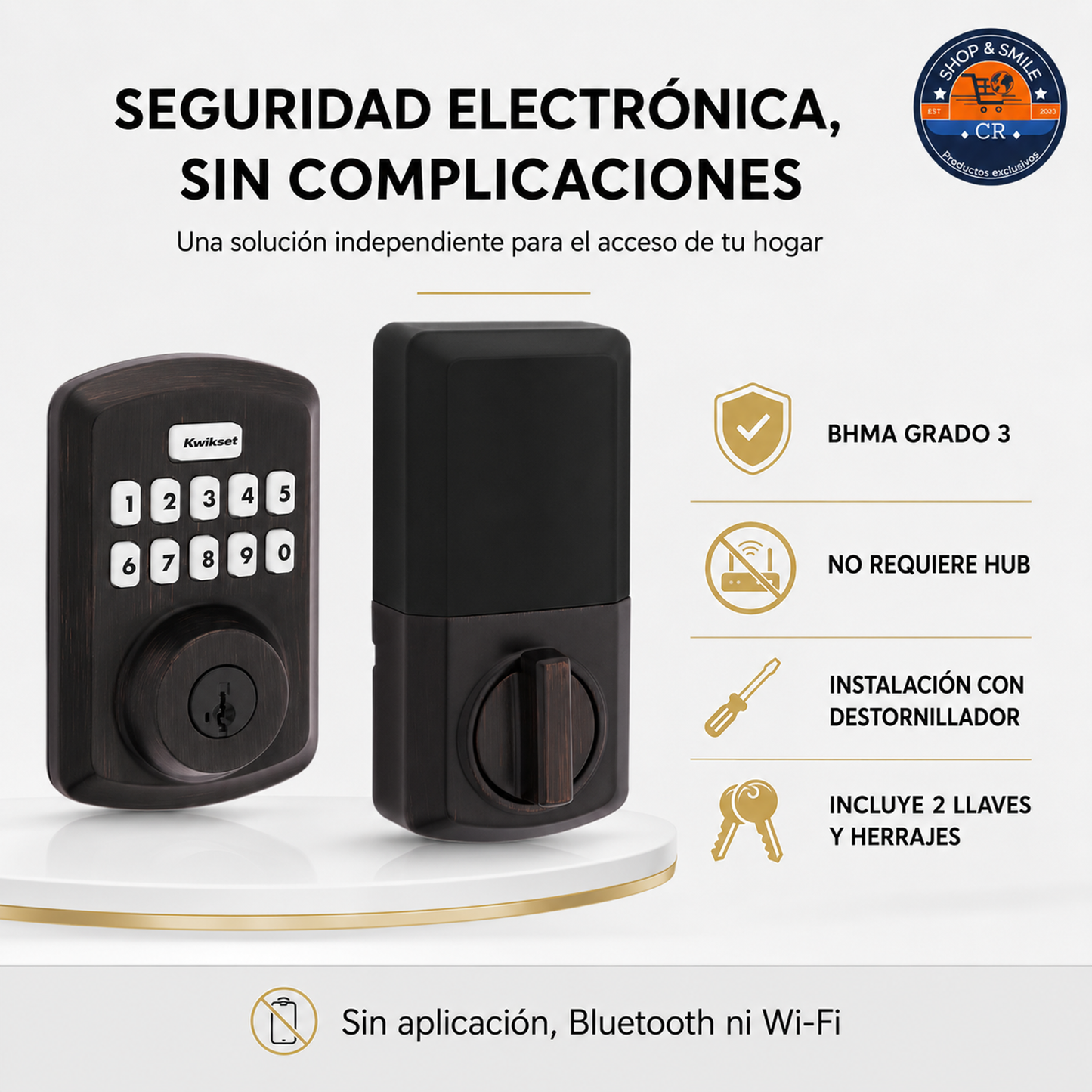 Kwikset Powerbolt 250 Transitional – cerradura electrónica con teclado