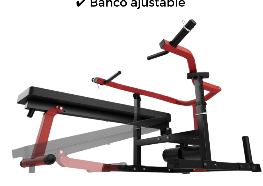 Máquina GMWD 1050 lb para press de pecho con banco ajustable