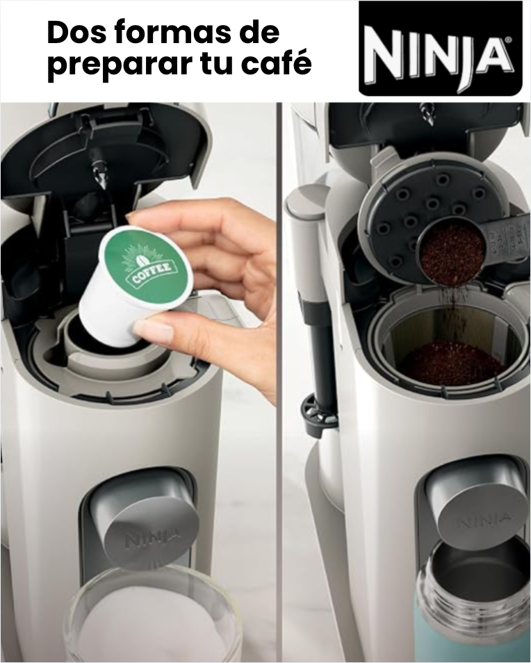 Cafetera Ninja Pods & Grounds PB051 para cápsulas y café molido