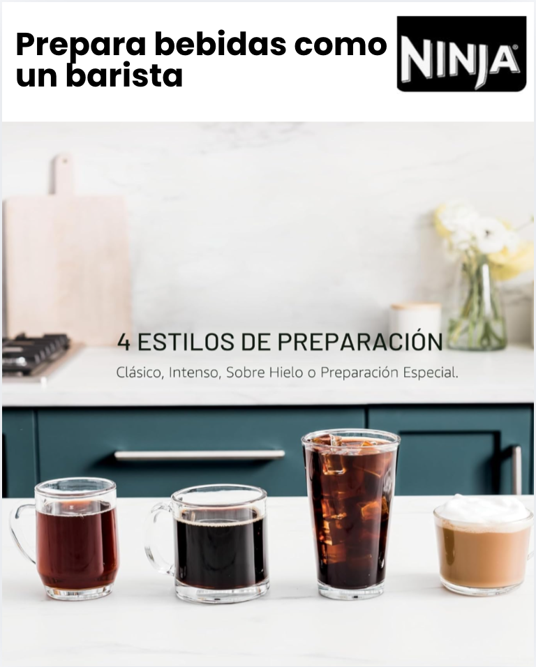 Cafetera Ninja Pods & Grounds PB051 para cápsulas y café molido