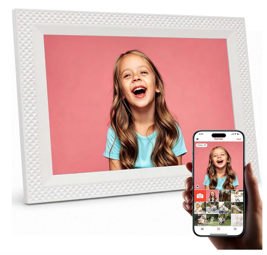 Marco digital LOVCUBE Frameo de 10,1″ con Wi‑Fi y calendario