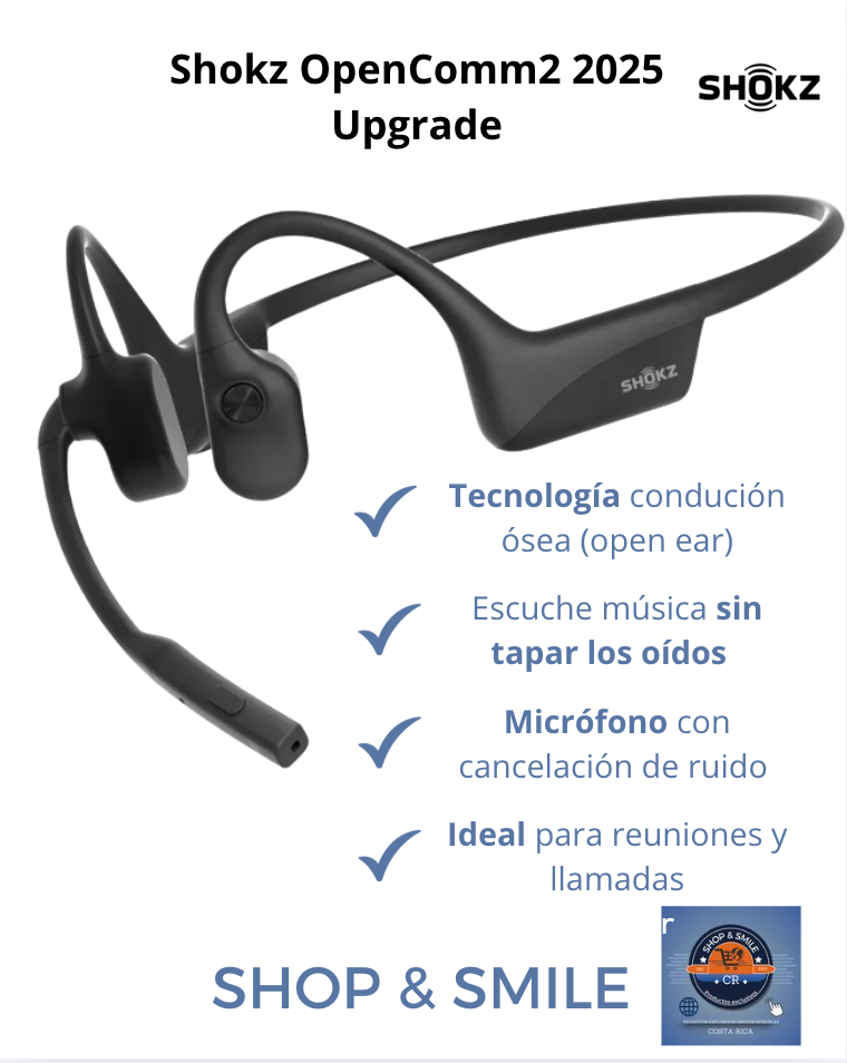 Audífonos Shokz OpenComm2 2025 con micrófono