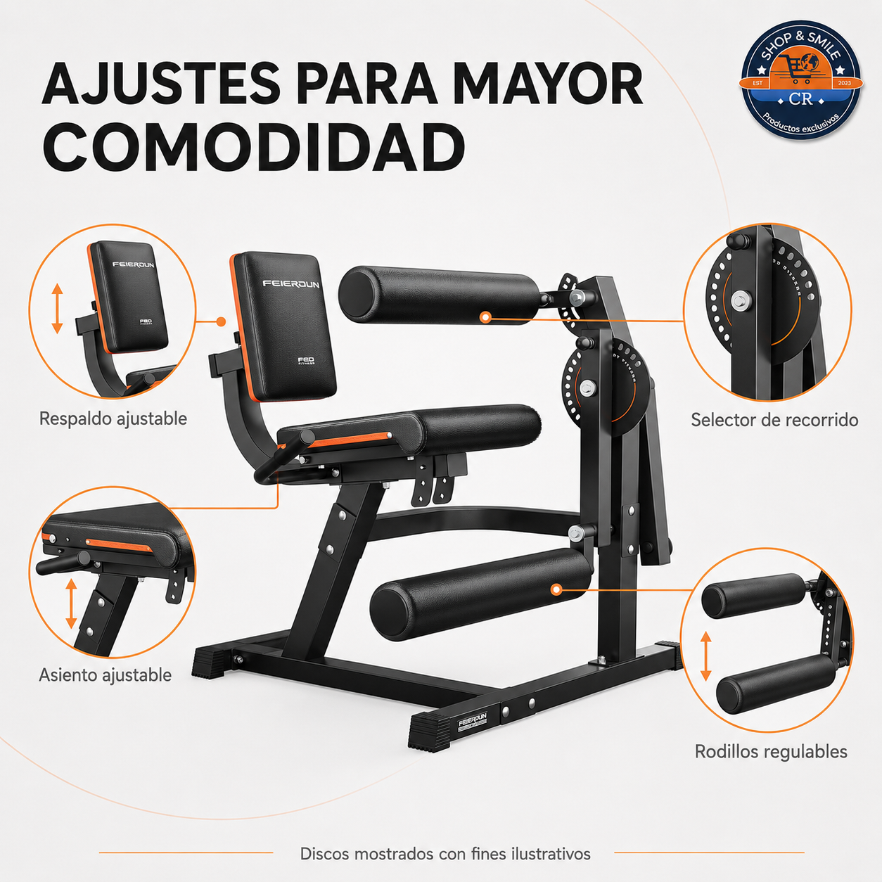 Máquina FEIERDUN 4 en 1 para ejercicios de piernas