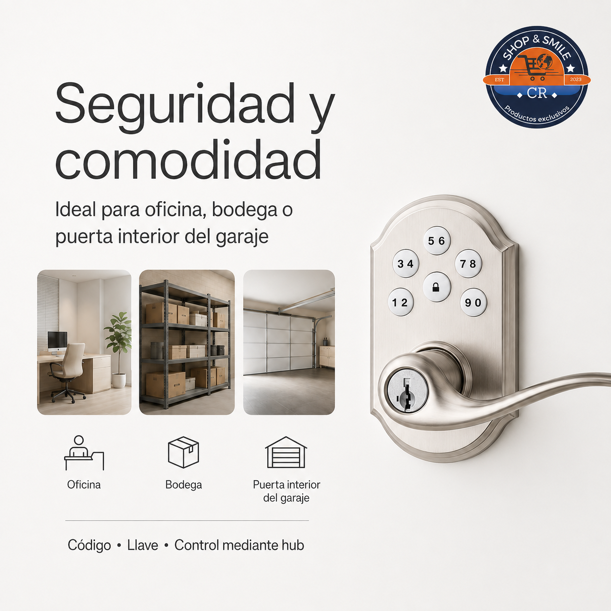 Kwikset SmartCode 912 Tustin – Cerradura electrónica Z-Wave con manija