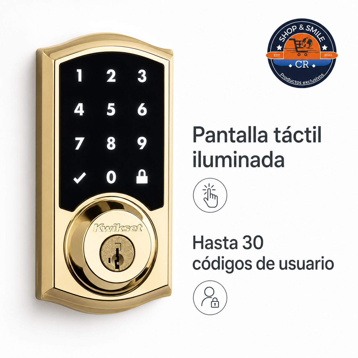 Kwikset SmartCode 916 – Cerradura inteligente Zigbee con pantalla táctil
