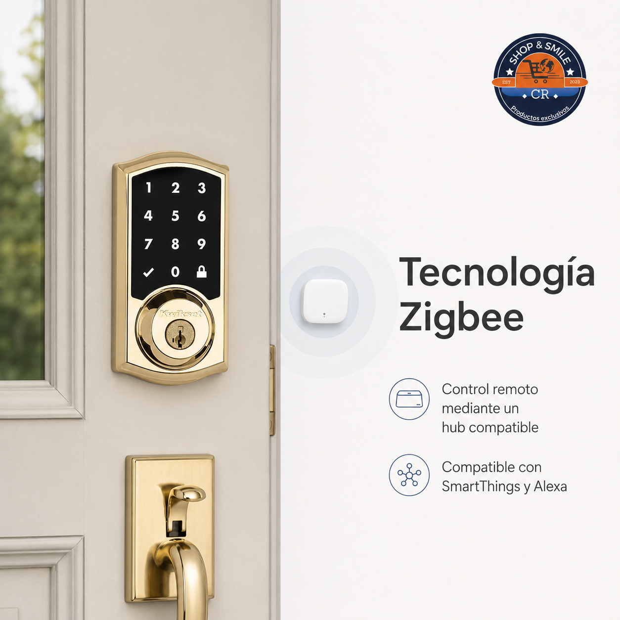 Kwikset SmartCode 916 – Cerradura inteligente Zigbee con pantalla táctil