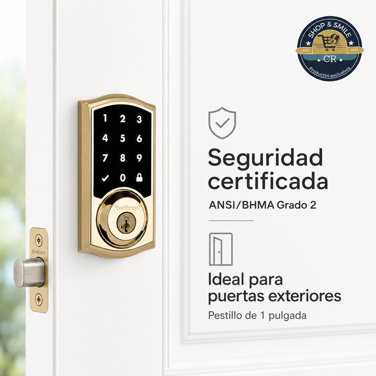 Kwikset SmartCode 916 – Cerradura inteligente Zigbee con pantalla táctil