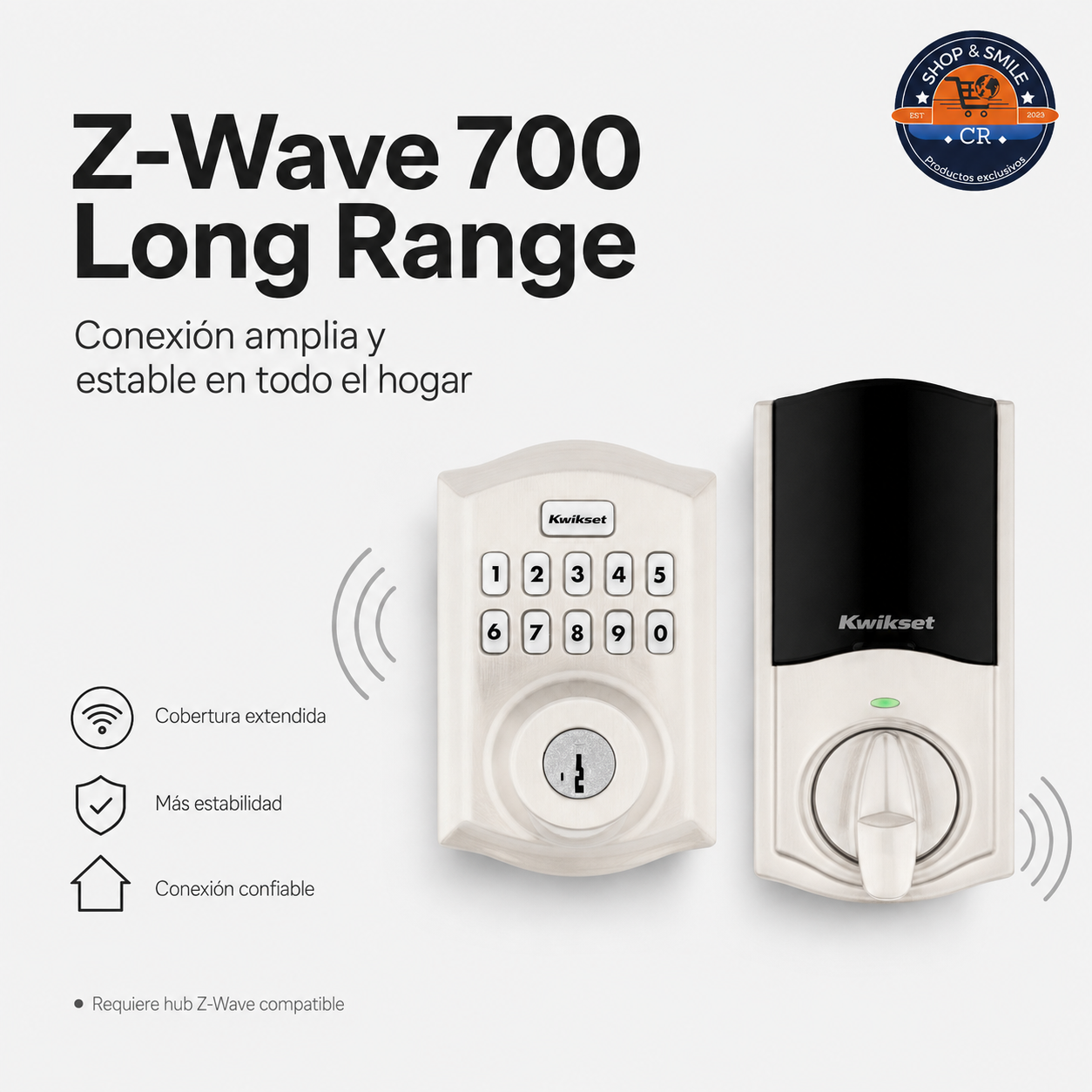 Cerradura Inteligente Kwikset Home Connect 620 Z-Wave – Níquel Satinado