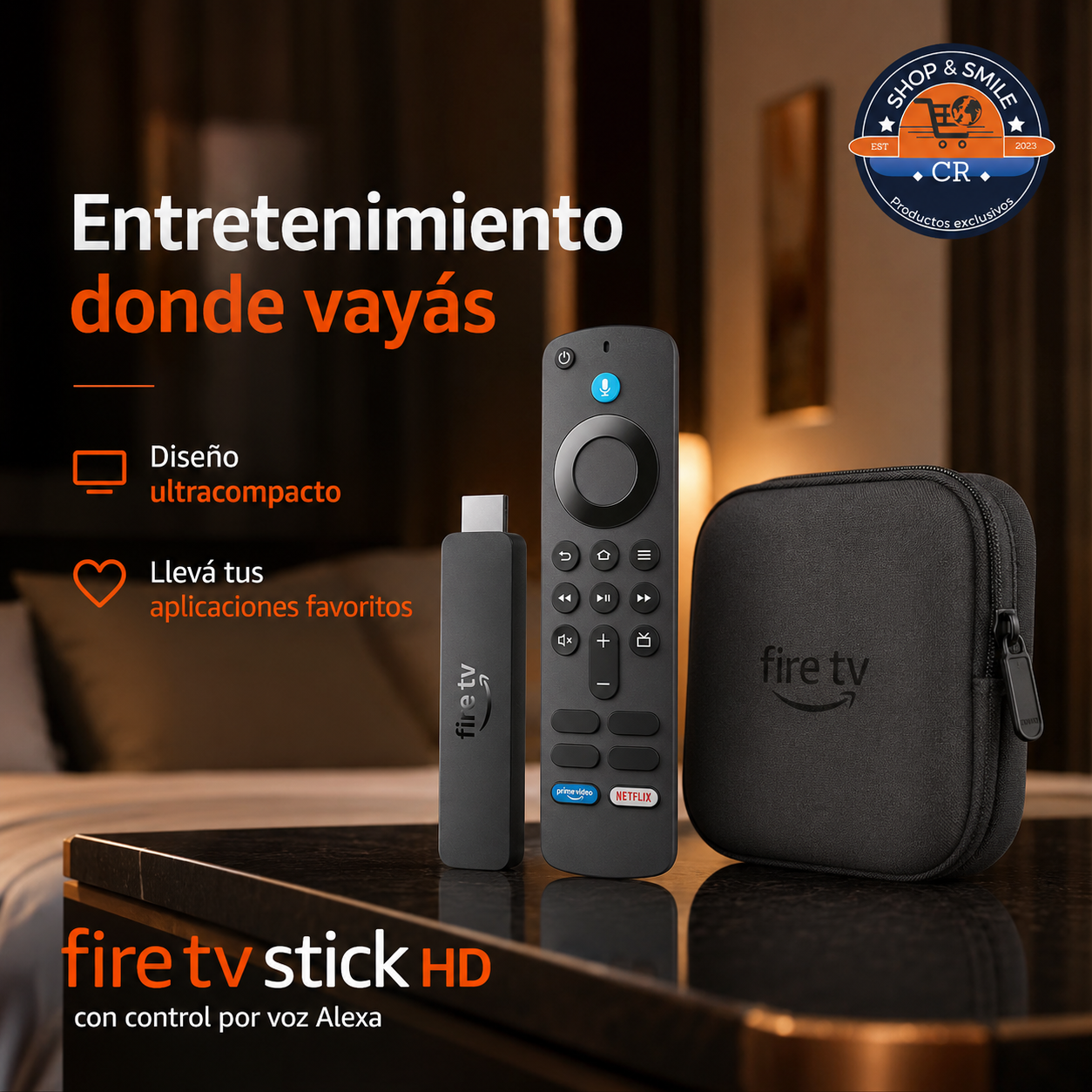 Amazon Fire TV Stick HD – Modelo más reciente con control por voz Alexa
