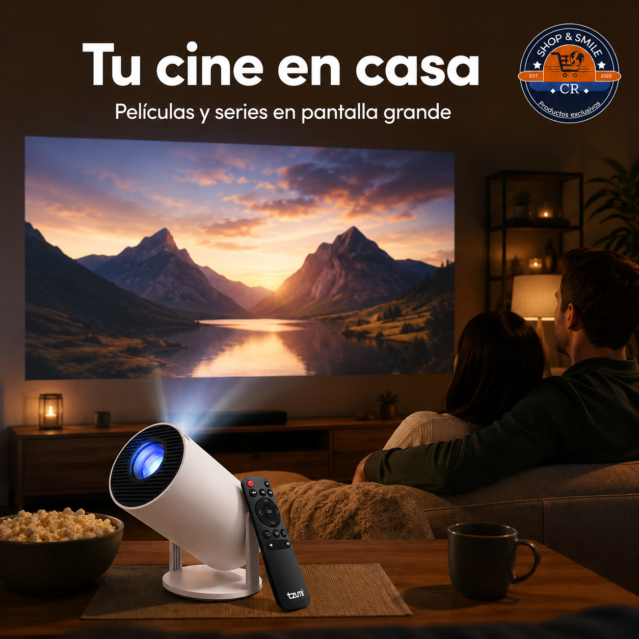 Tzumi GOTheater Proyector Portátil con Wi-Fi y Bluetooth