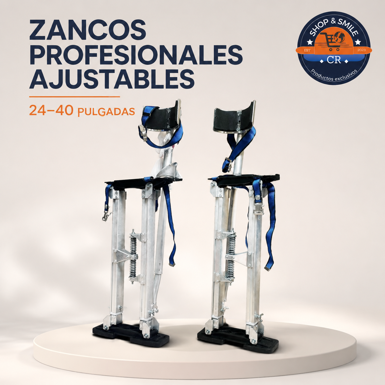 Zancos Profesionales Ajustables 24-40 Pulgadas para Drywall y Pintura