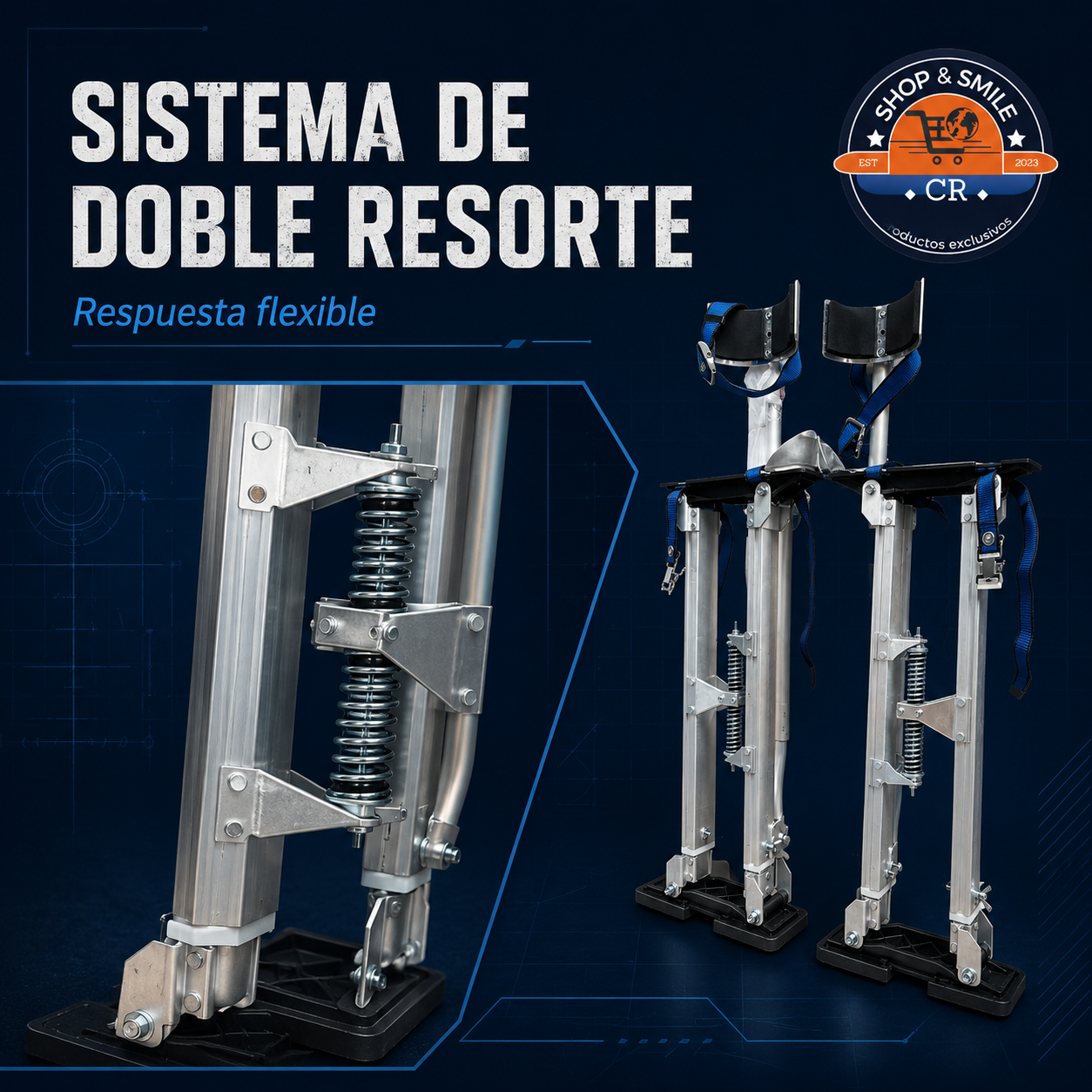 Zancos Profesionales Ajustables 24-40 Pulgadas para Drywall y Pintura