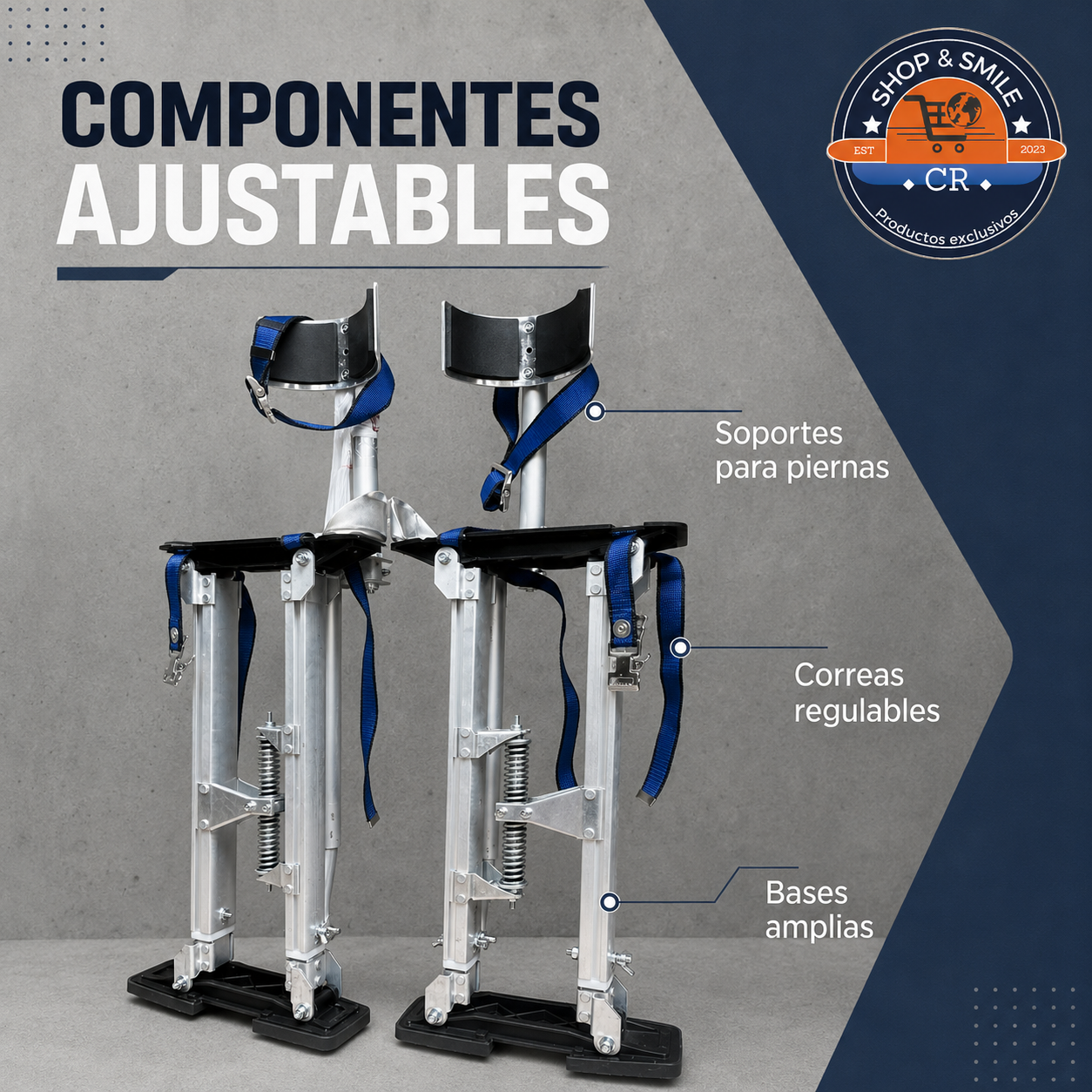 Zancos Profesionales Ajustables 24-40 Pulgadas para Drywall y Pintura