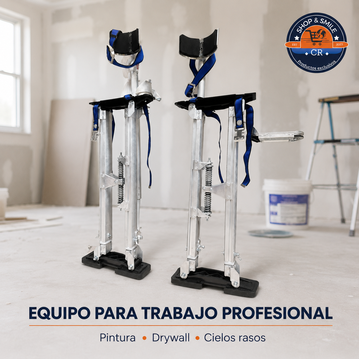 Zancos Profesionales Ajustables 24-40 Pulgadas para Drywall y Pintura