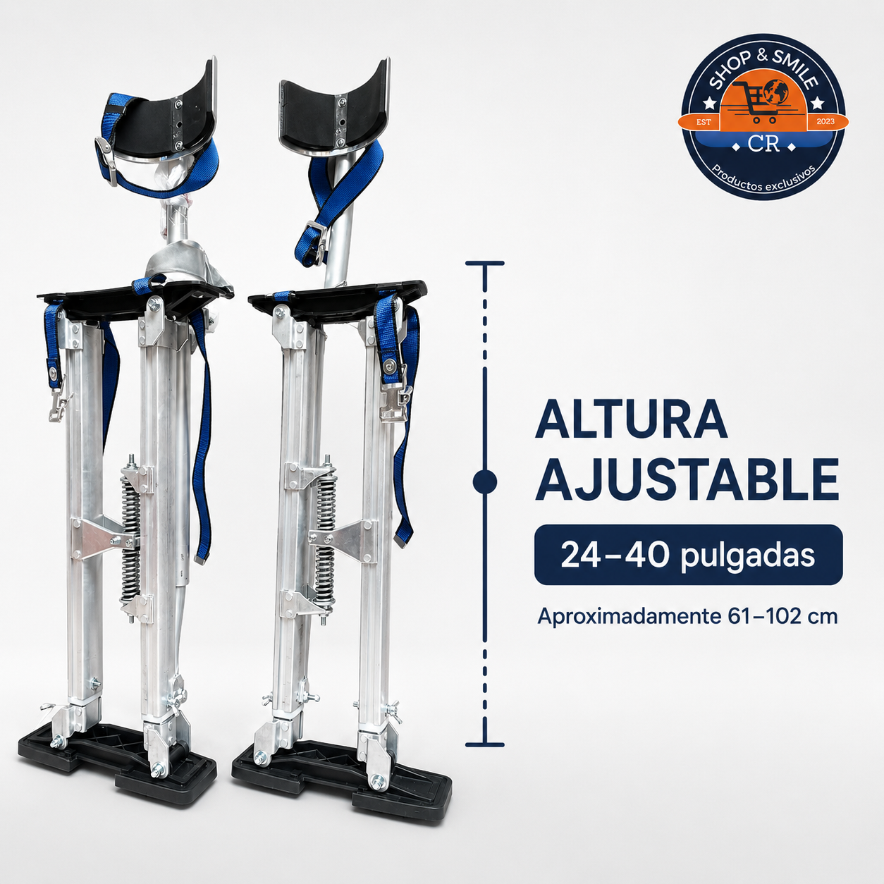 Zancos Profesionales Ajustables 24-40 Pulgadas para Drywall y Pintura