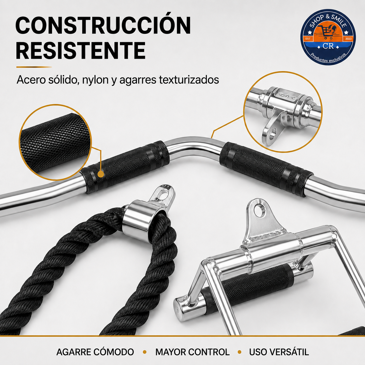 Set de 17 accesorios para máquina de cables