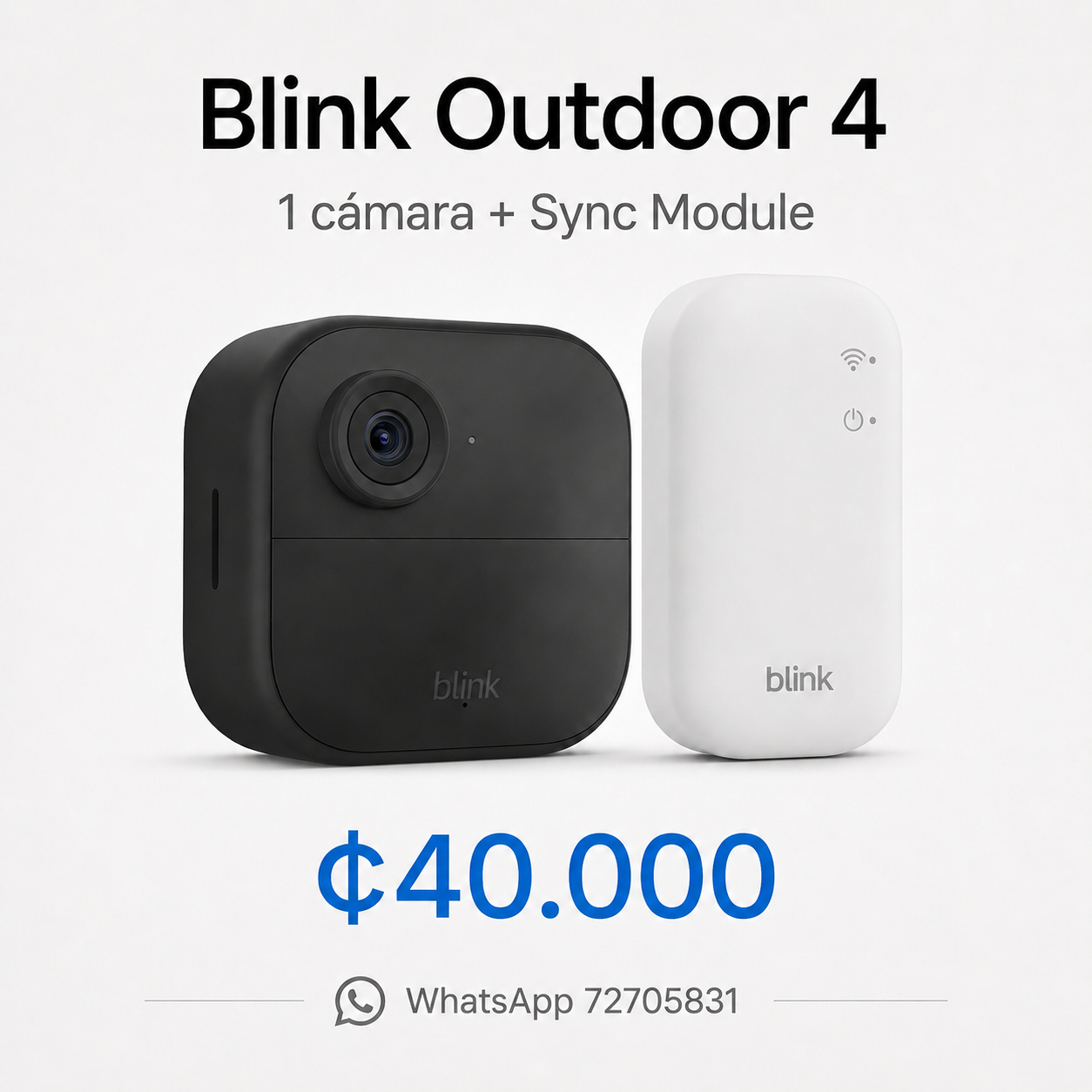 Blink Outdoor 4 Cámara de Seguridad Inalámbrica con Sync Module