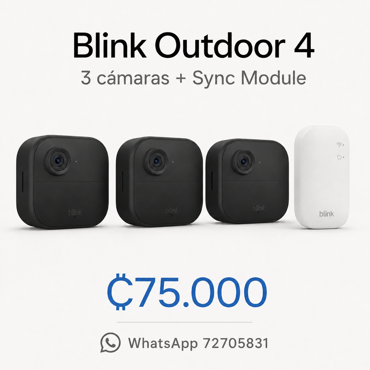 Blink Outdoor 4 Cámara de Seguridad Inalámbrica con Sync Module