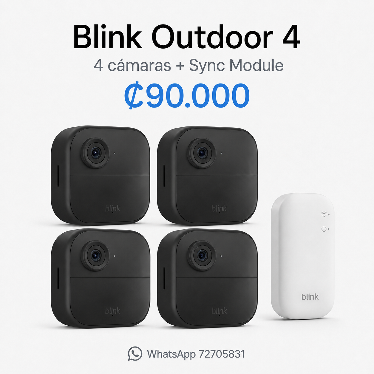 Blink Outdoor 4 Cámara de Seguridad Inalámbrica con Sync Module