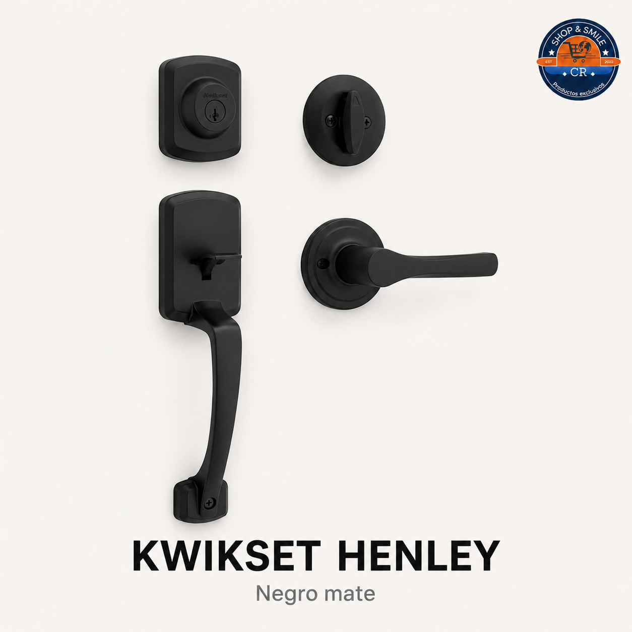 Kwikset Henley con Palanca Reversible y Cerrojo SmartKey
