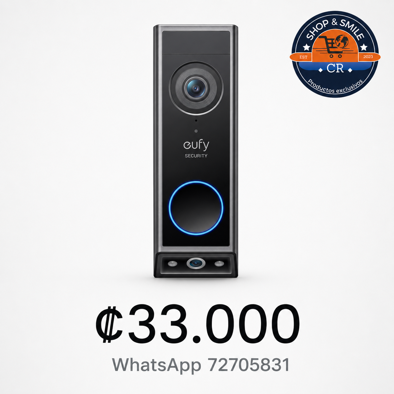 eufy Video Doorbell E340 con dos cámaras para observar visitantes y paquetes