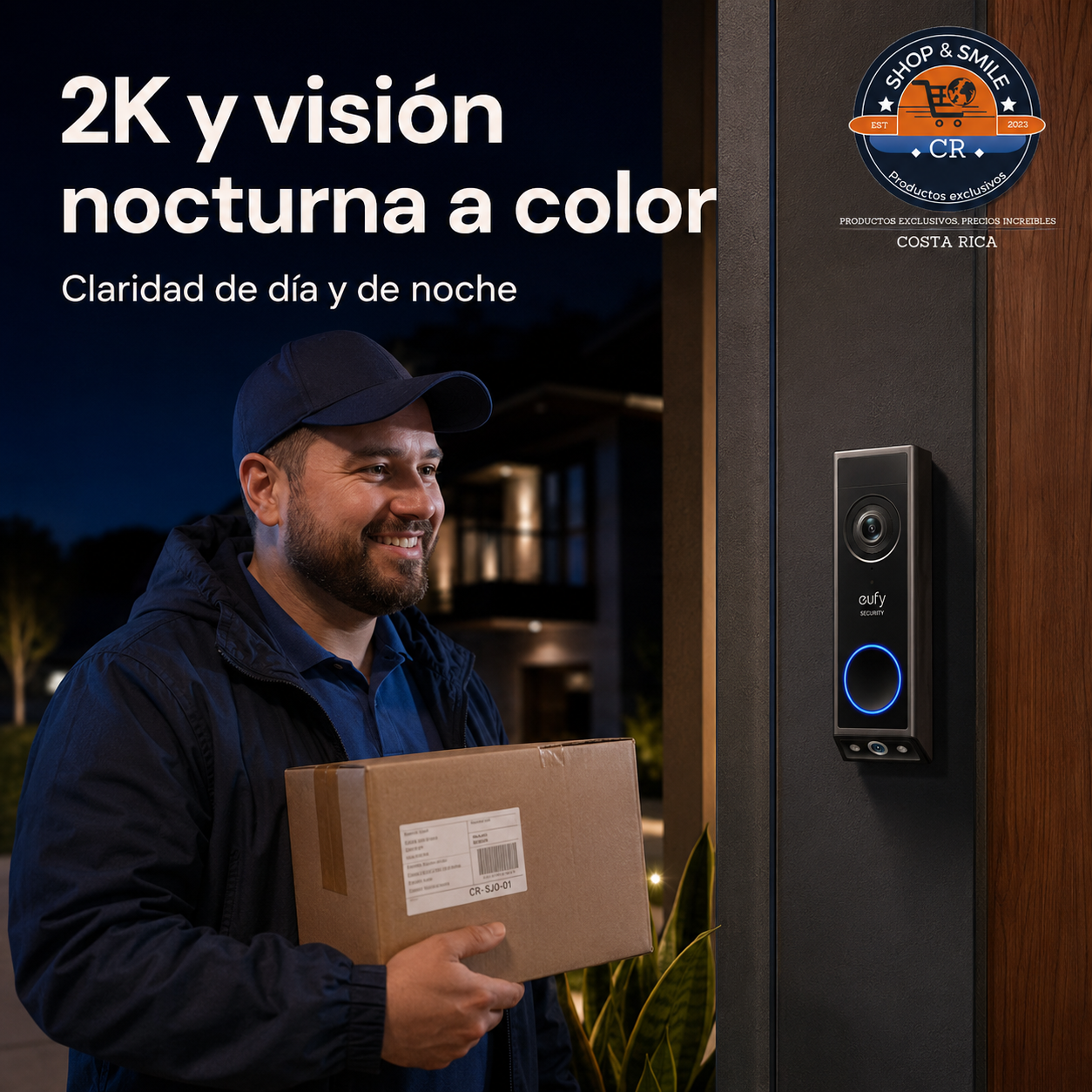 Timbre eufy E340 con resolución 2K y visión nocturna a color