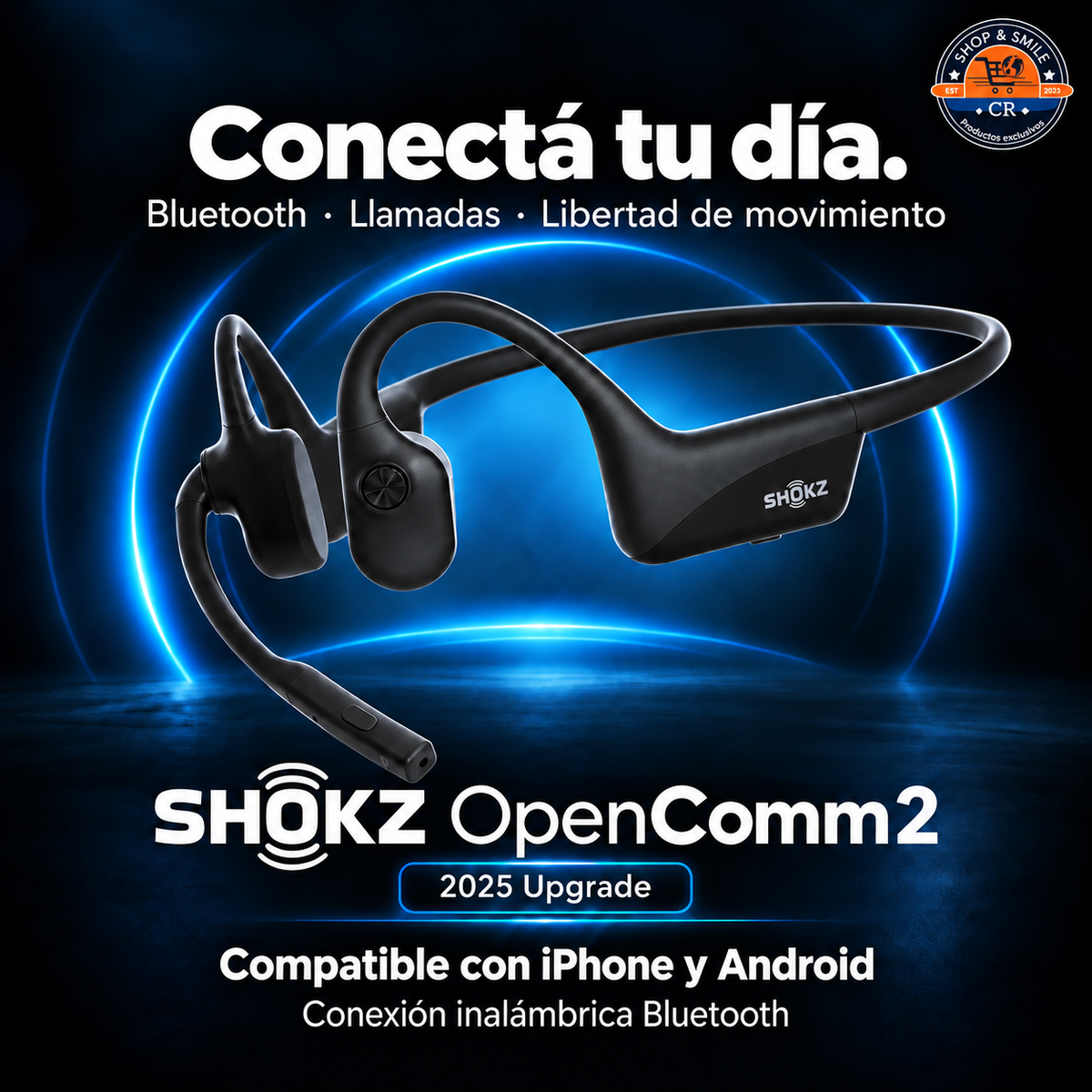 Audífonos Shokz OpenComm2 2025 con micrófono