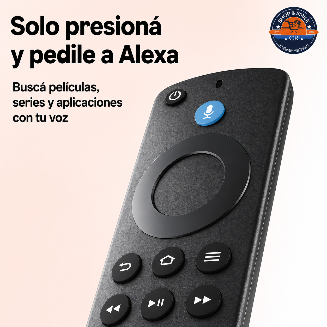 Control remoto por voz Alexa para buscar películas, series y aplicaciones