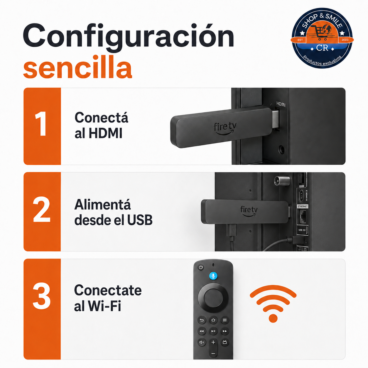 Amazon Fire TV Stick HD de diseño ultracompacto y fácil de transportar