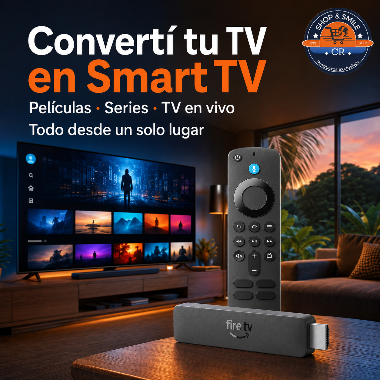 Amazon Fire TV Stick HD para convertir un televisor compatible en Smart TV