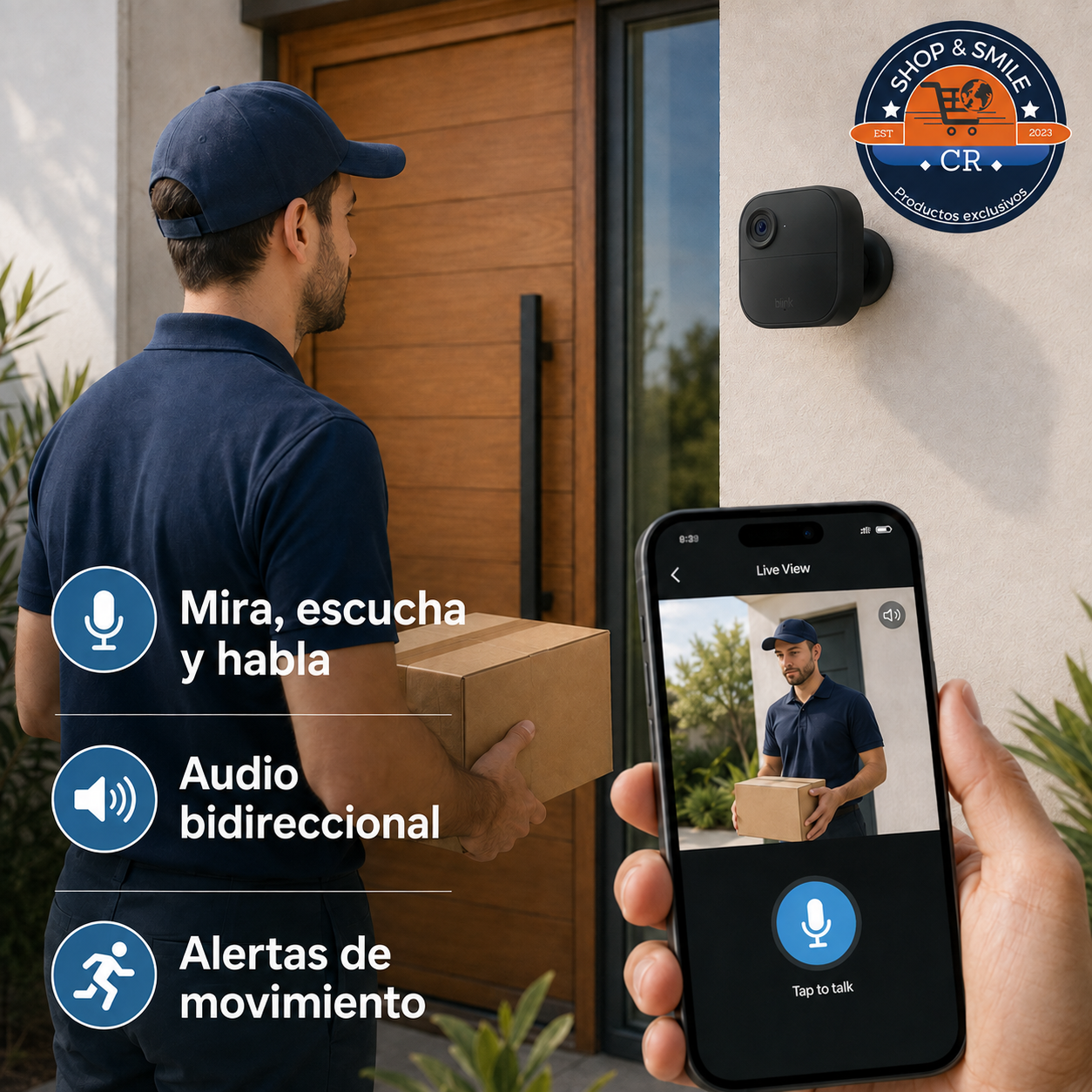 Blink Outdoor 4 con control desde la aplicación Blink, Alexa y Sync Module incluido