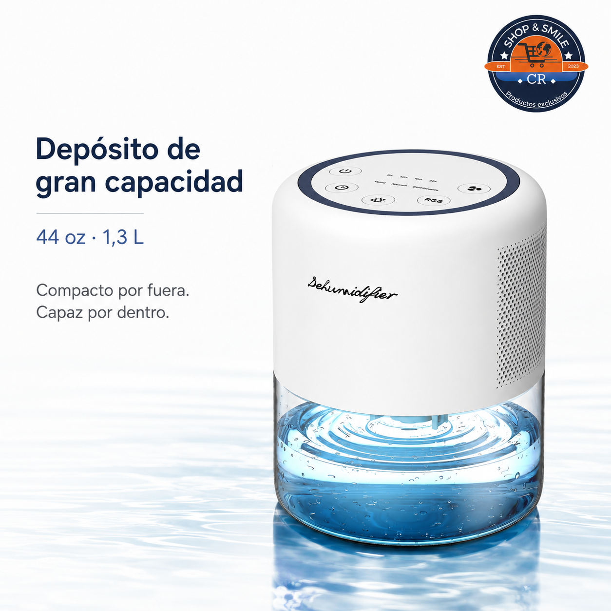 Deshumidificador portátil Windangel con depósito transparente de 44 onzas